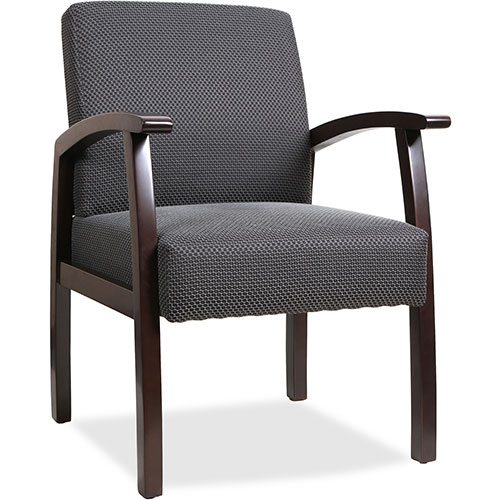 Lorell Guest Chairs, 24"x25"x35-1/2", Expresso/Charcoal