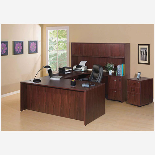 Lorell Bowfront Desk Shell,72