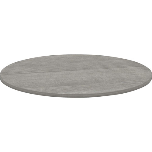 Lorell Weathered Charcoal Round Conference Table, Weathered Charcoal Laminate Round Top, 1" Table Top Thickness x 48" Table Top Diameter, Assembly Required