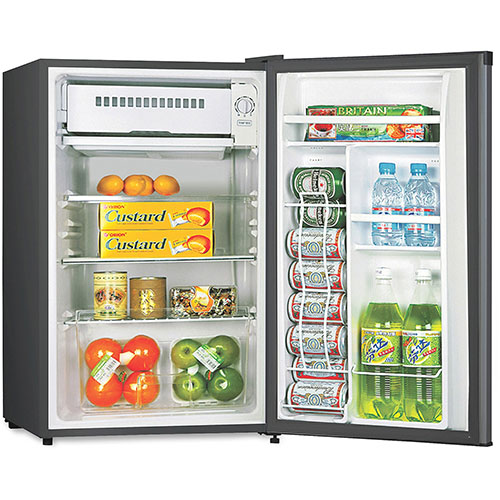 Lorell Compact Refrigerator, 3.3L, 20-1/2" x 18-3/10" x 34-3/10', BK