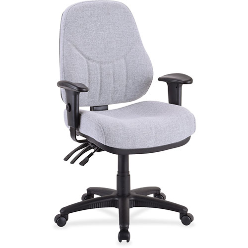 Lorell Adjustable Highback Chair, 26 7/8" WX28" DX40 1/2 44" H, Gray