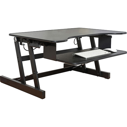 Lorell Desk Riser, Adjustable, 32"Wx21-1/2"Dx16"H, BK