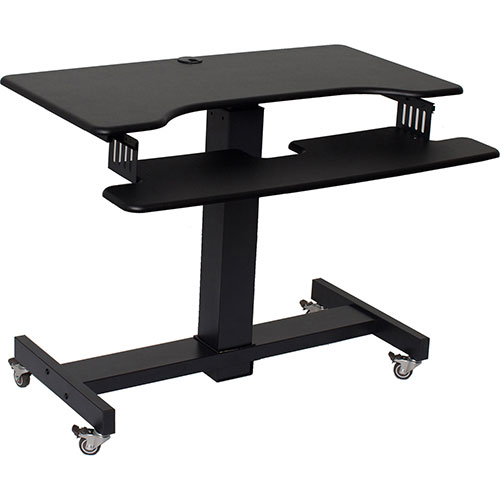Lorell Standing Desk, Adjustable, Mobile, 40