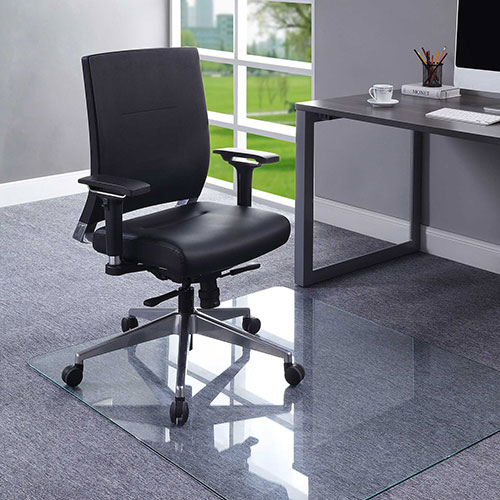 Lorell Chairmat, Tempered Glass, 44