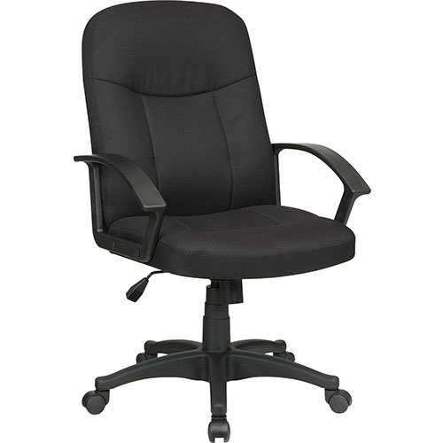 Lorell Executive Mid-Back Chair, 26-1/4"x27-1/2"x38-1/2", BK