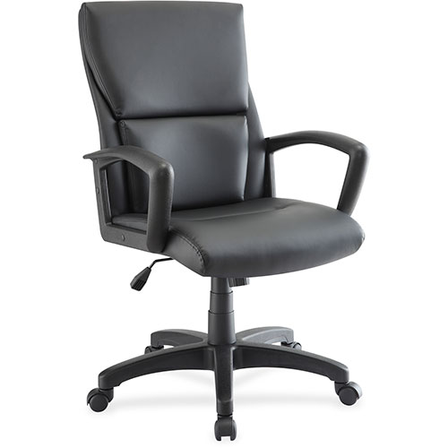 Lorell Midback Executive Chair, 27-1/4" x 28-1/4" x 47-1/2", Black