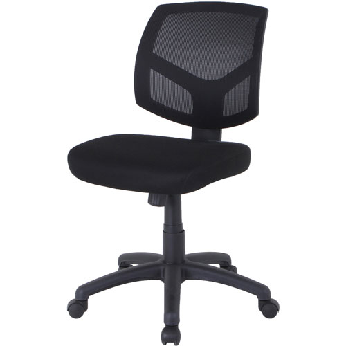 Lorell Mesh Back Task Chair, Fabric Seat, Mesh Back, 5-star Base, Black, 25.1
