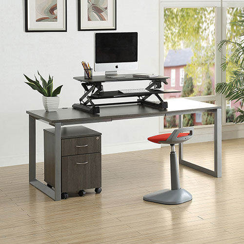 Lorell Desk Riser, Adjustable, Gas Lift, 26-1/2