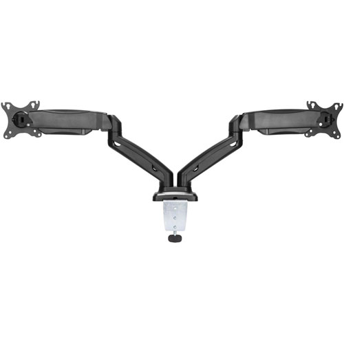 Lorell Mounting Arm for Monitor, Black, 2 Display(s) Supported, 14.30 lb Load Capacity, 75 x 75, 100 x 100 VESA Standard