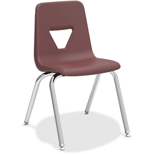 Lorell Stacking Student Chair, 18-3/4" x 20-1/2" x 30", Wine