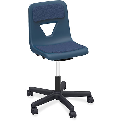 Lorell Adjustable Task Chair, 25" x 25" x 32-1/2", Navy