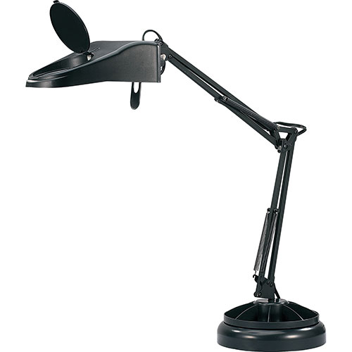 Lorell Magnifier Lamp, LED, 10-Watt, 8-3/4"Wx8-3/4"Lx24-5/8"H, Black