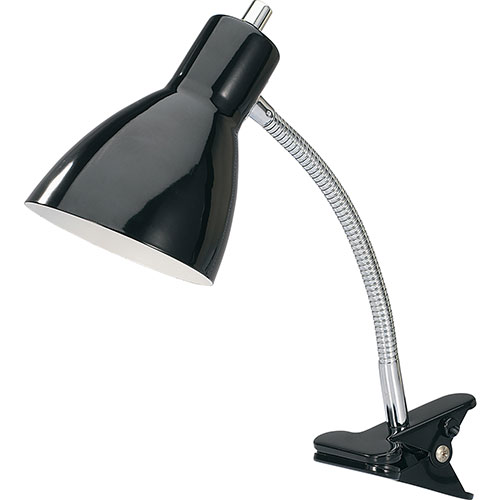 Lorell Desk Lamp, Gooseneck, LED, 10-Watt, 3"Wx4-1/2"Lx15-1/2"H, Black