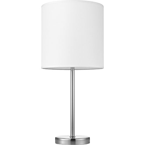 Lorell Table Lamp, LED Bulb, 10"Wx10"Lx22"H, Silver/White