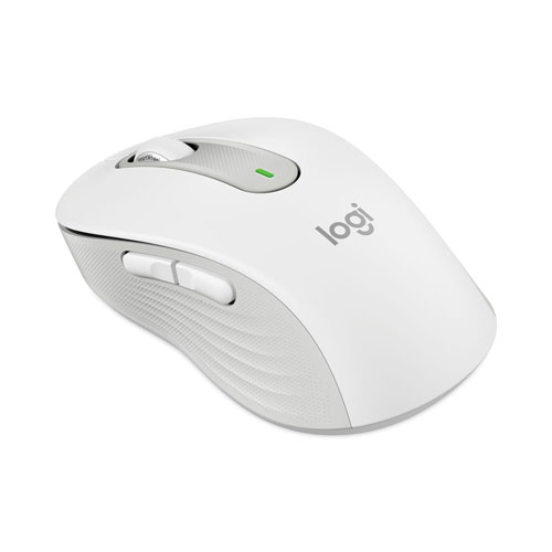 Logitech Signature M650 for Business Wireless Mouse, 2.4 GHz Frequency, 33 ft Wireless Range, Medium, Right Hand Use, Off White