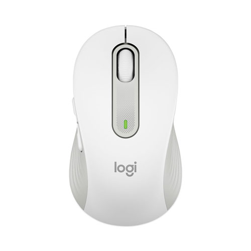 Logitech Signature M650 for Business Wireless Mouse, 2.4 GHz Frequency, 33 ft Wireless Range, Large, Right Hand Use, Off White