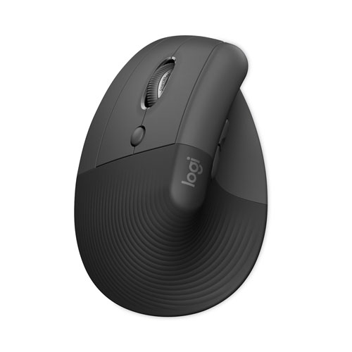 Logitech Lift for Business Vertical Ergonomic Mouse, 2.4 GHz Frequency/32 ft Wireless Range, Right Hand Use, Graphite