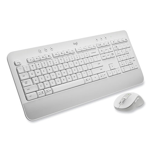 Logitech Signature MK650 Wireless Keyboard and Mouse Combo for Business, 2.4 GHz Frequency/32 ft Wireless Range, Off White