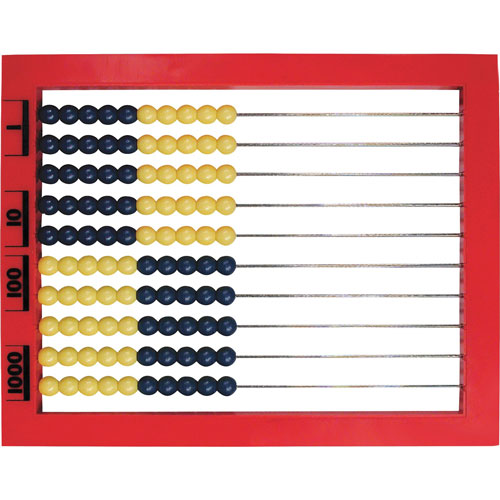 Learning Resources 2-Color Desktop Abacus, 8-1/2" x 9-1/2" x 1/2"
