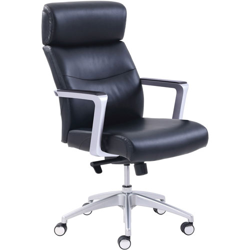 La-Z-Boy Chair, Bonded Leather, 27-1/4"Wx30"Lx49-1/4"H, Black