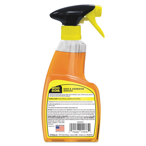 Goo Gone® Spray Gel Cleaner, Citrus Scent, 12 oz Spray Bottle, 6/Carton