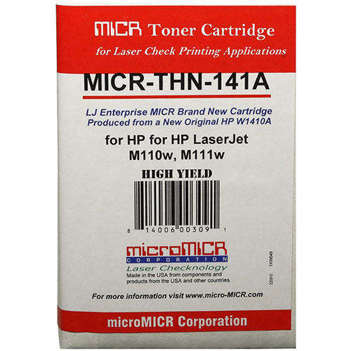 Micromicr MICR Standard Yield Laser Toner Cartridge - Alternative for HP 141A (W1480A) - Black - 950 Pages