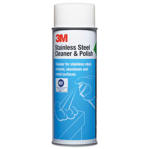 3M Stainless Steel Cleaner & Polish, Lime Scent, Foam, 21 oz. Aerosol Can