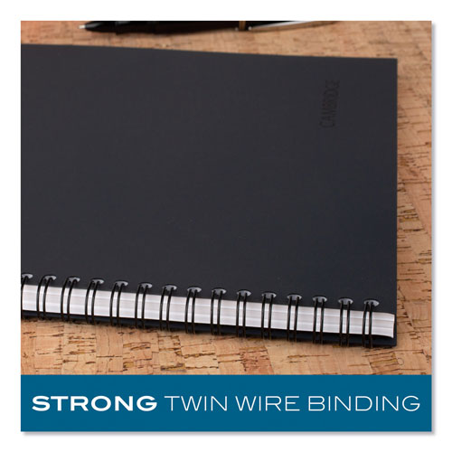 Cambridge Wirebound Guided Business Notebook, QuickNotes, Dark Gray, 11 x 8.5, 80 Sheets