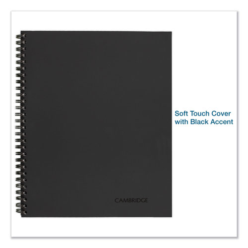 Cambridge Wirebound Guided Business Notebook, Meeting Notes, Dark Gra, 11 x 8.25, 80 Sheets