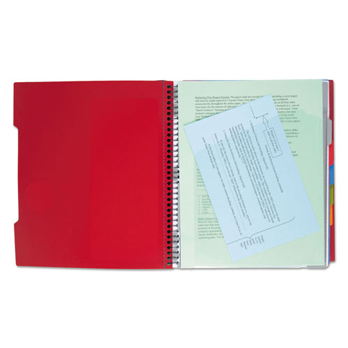 Mead Advance Wirebound Notebook, 5 Subjects, Medium/College Rule, Assorted Color Covers, 11 x 8.5, 200 Sheets