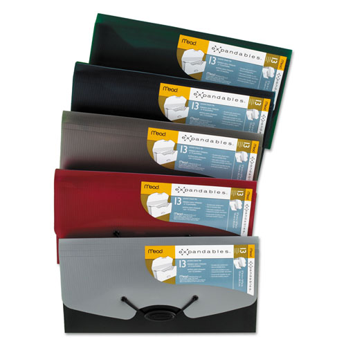Mead Expandables Expanding File for Checks, 13 Sections, 1/13-Cut Tab, Randomly Assorted