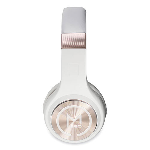 Morpheus 360® SERENITY Stereo Wireless Headphones with Microphone, White with Rose Gold Accents