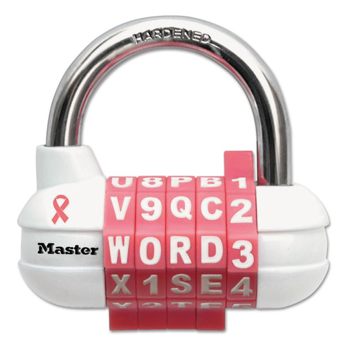 Master Lock Company Password Plus Combination Lock, Hardened Steel Shackle, 2 1/2