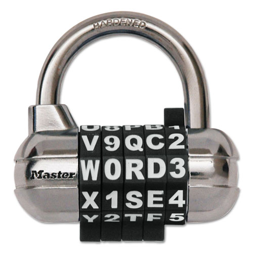 Master Lock Company Password Plus Combination Lock, Hardened Steel Shackle, 2 1/2