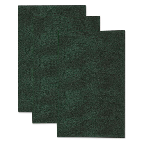 Scotch Brite® Heavy-Duty Scour Pad, 3.8 x 6, Green, 10/Carton
