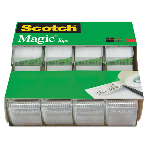 3M Scotch™ Magic Tape in Handheld Dispenser, 1 Core, 0.75 x 25 ft,  Clear, 3/Pack, MMM3105