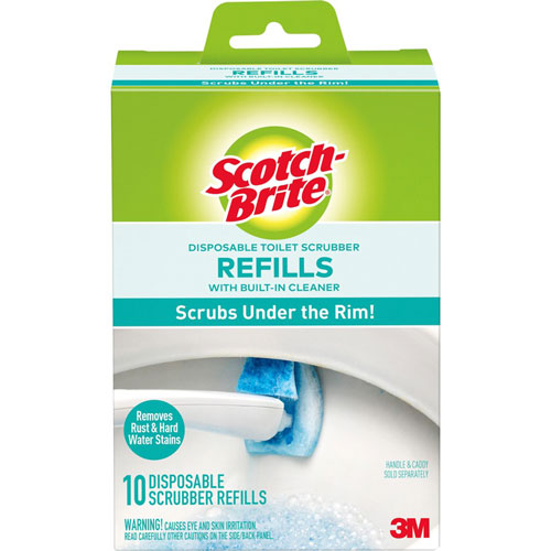 Scotch Brite® Disposable Toilet Scrubbers Refills, 40/Carton