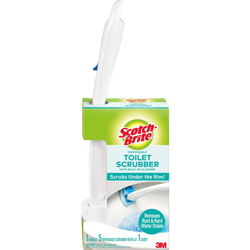 Scotch Brite® Disposable Toilet Scrubber System, 4/Carton
