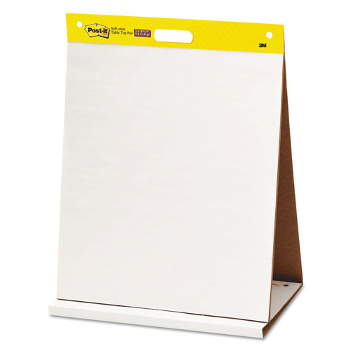 Post-it® Self-Stick Original Tabletop Easel Pad, Unruled, 20 White 20 x 23 Sheets