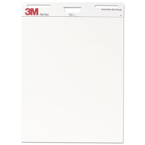 3M Professional Flip Chart, Unruled, 40 White 25 x 30 Sheets, 2/Carton