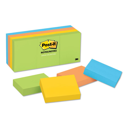Post-it® Original Pads in Floral Fantasy Collection Colors, 1.5" x 2", 100 Sheets/Pad, 12 Pads/Pack