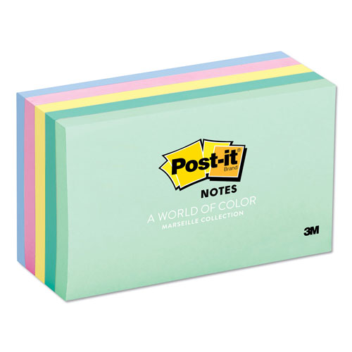 Post-it® Original Pads in Beachside Cafe Collection Colors, 3