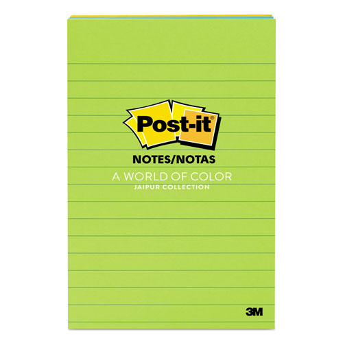 Post-it® Original Pads in Floral Fantasy Collection Colors, Note Ruled, 4