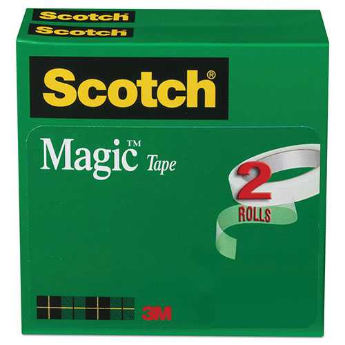 Scotch™ Magic Tape Refill, 3" Core, 0.75" x 72 yds, Clear, 2/Pack
