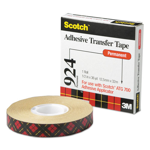 Scotch™ ATG Adhesive Transfer Tape, Permanent, Holds Up to 0.5 lbs, 0.5
