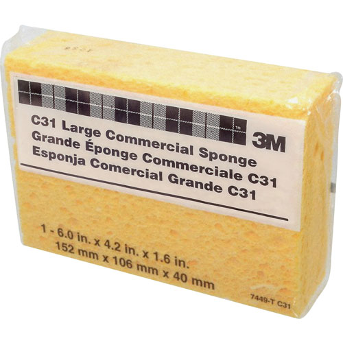 3M Commercial Sponge, 6" x 4-1/4" x 1-5/8", 24/CT, Beige