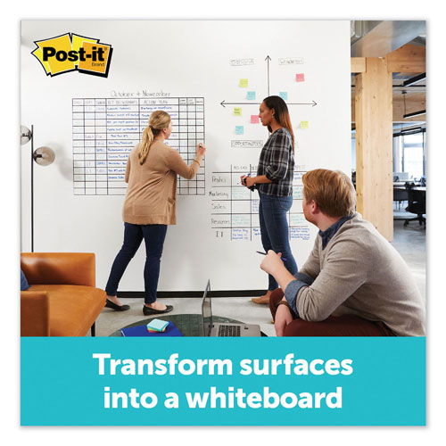Post-it® Dry Erase Surface, 50 ft x 4 ft, White