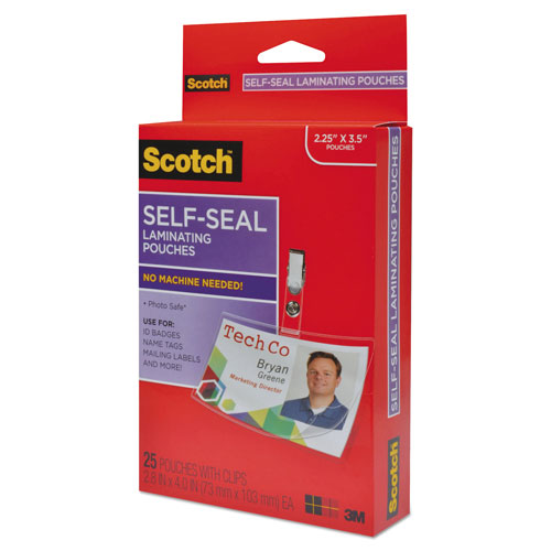 Scotch™ Self-Sealing Laminating Pouches, 12.5 mil, 2.31