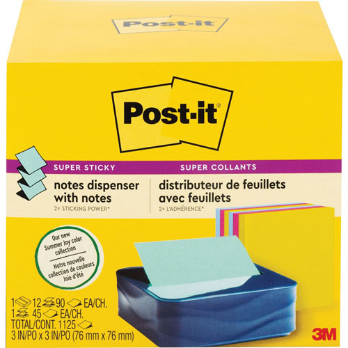 Post-it® Notes Dispenser and Dispenser Notes, Wave Pattern Design - 3