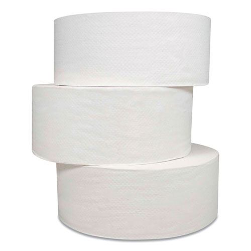 Morcon Paper Jumbo Bath Tissue, Septic Safe, 2-Ply, White, 700 ft, 12 Rolls/Carton